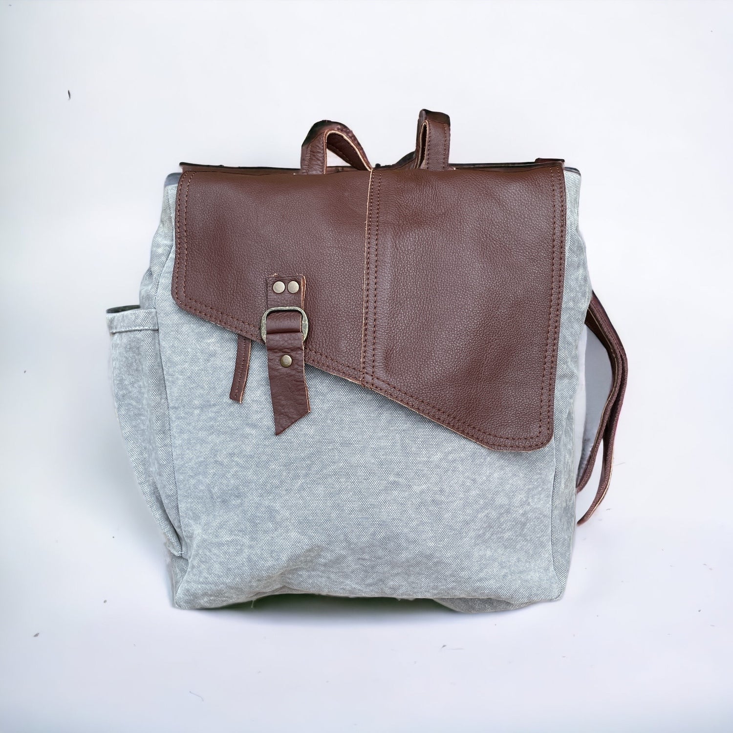TERRA ORGANICA - Sac à dos Aventure - fait de toile et cuir recyclé