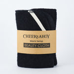 CHEEKS AHOY - Lingette de beauté réutilisable - Chanvre et Coton Bio • Noire