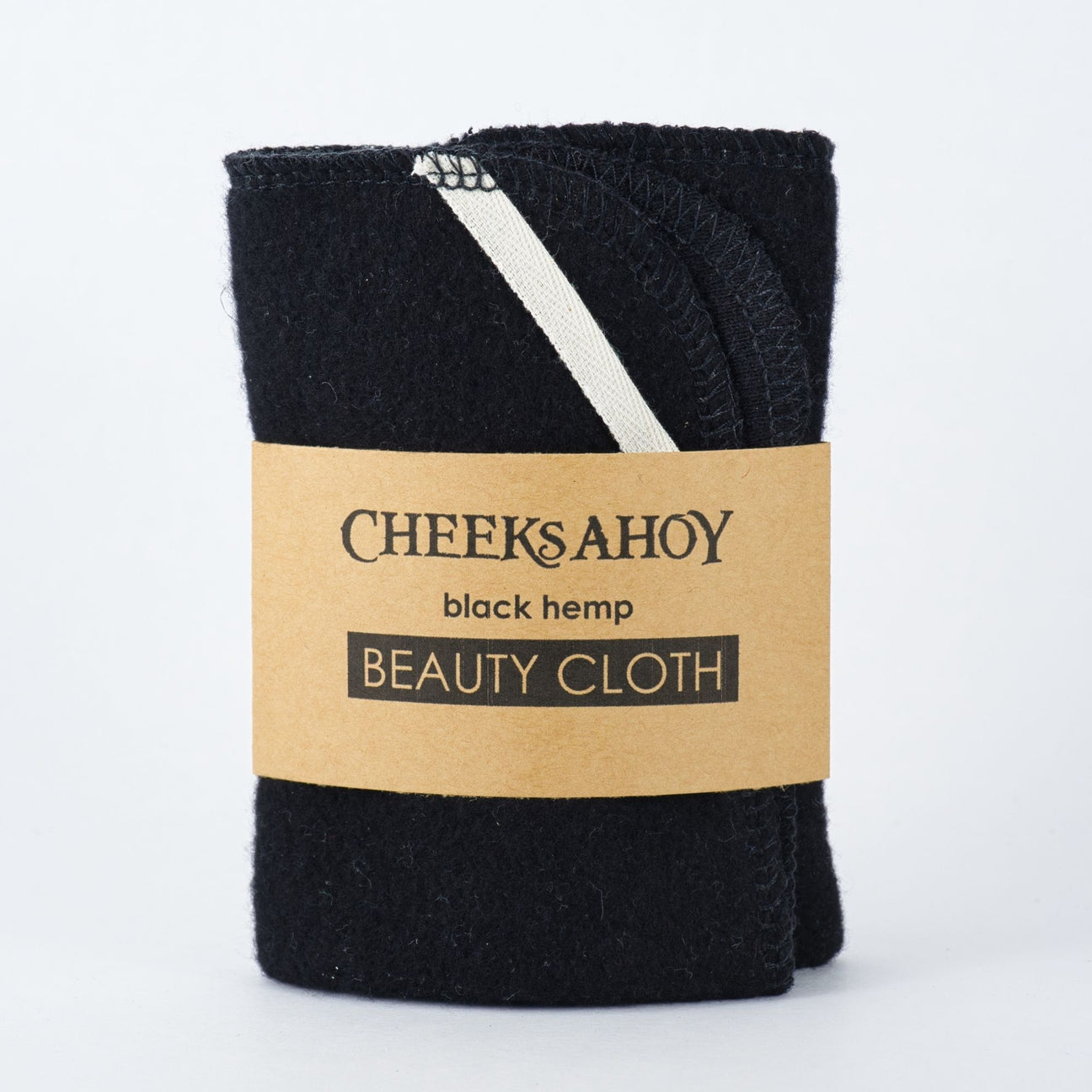 CHEEKS AHOY - Lingette de beauté réutilisable - Chanvre et Coton Bio • Noire