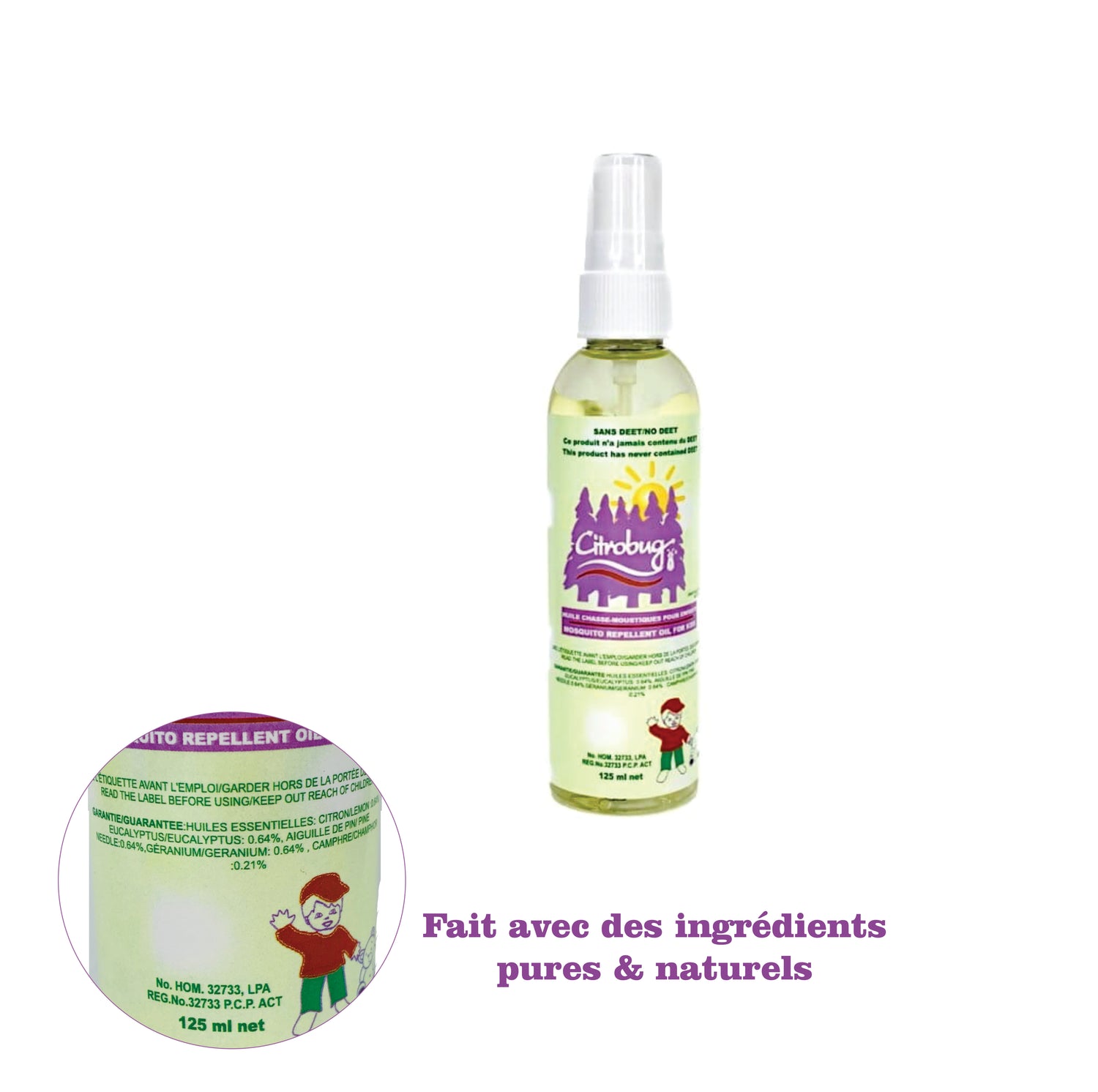 CITROBUG - Chasse-moustiques pour enfant -Sans DEET - 100% naturel - Chasse-moustiques | Samara & Co