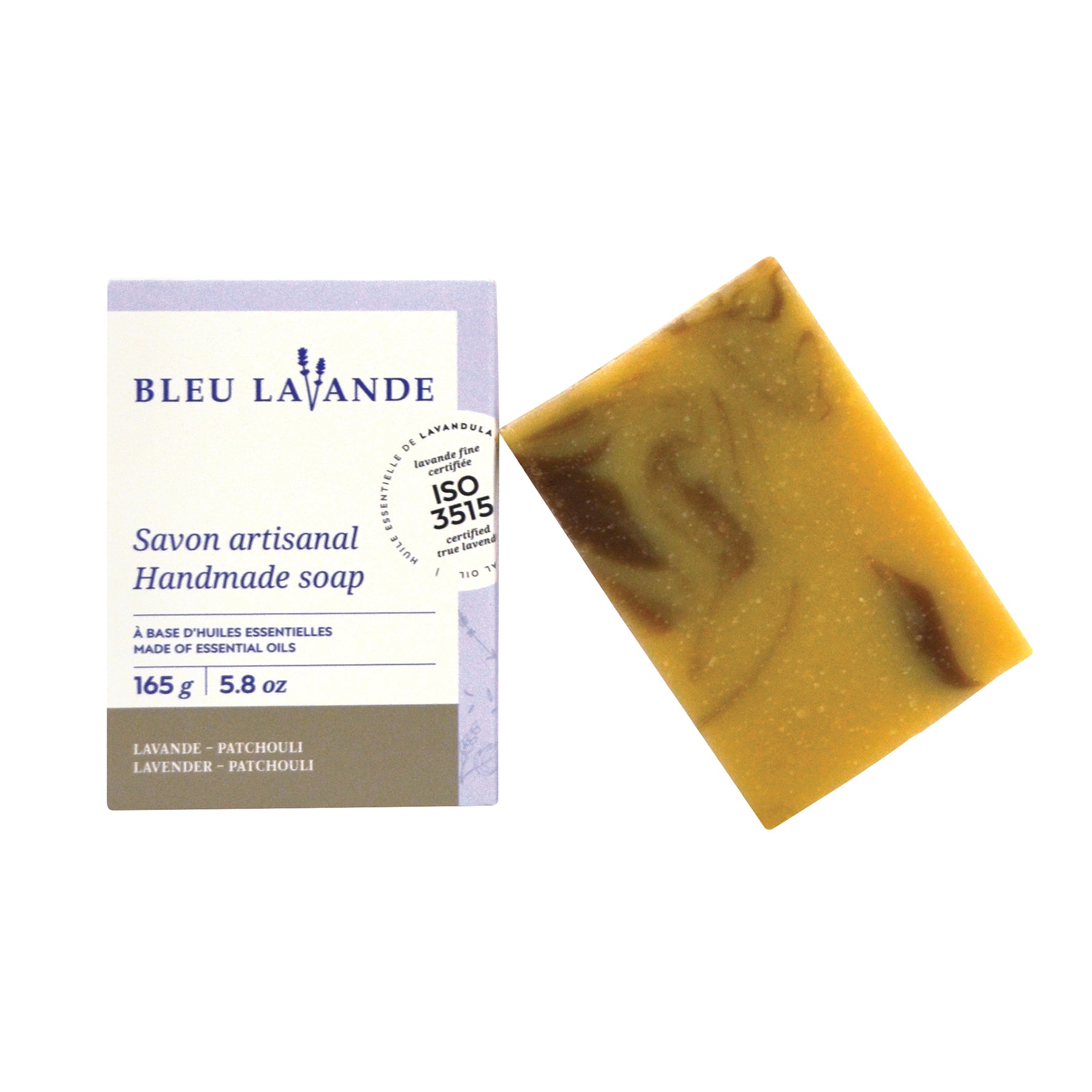 BLEU LAVANDE - Savon artisanal naturel Lavande-Patchouli - Soins corps | Samara & Co