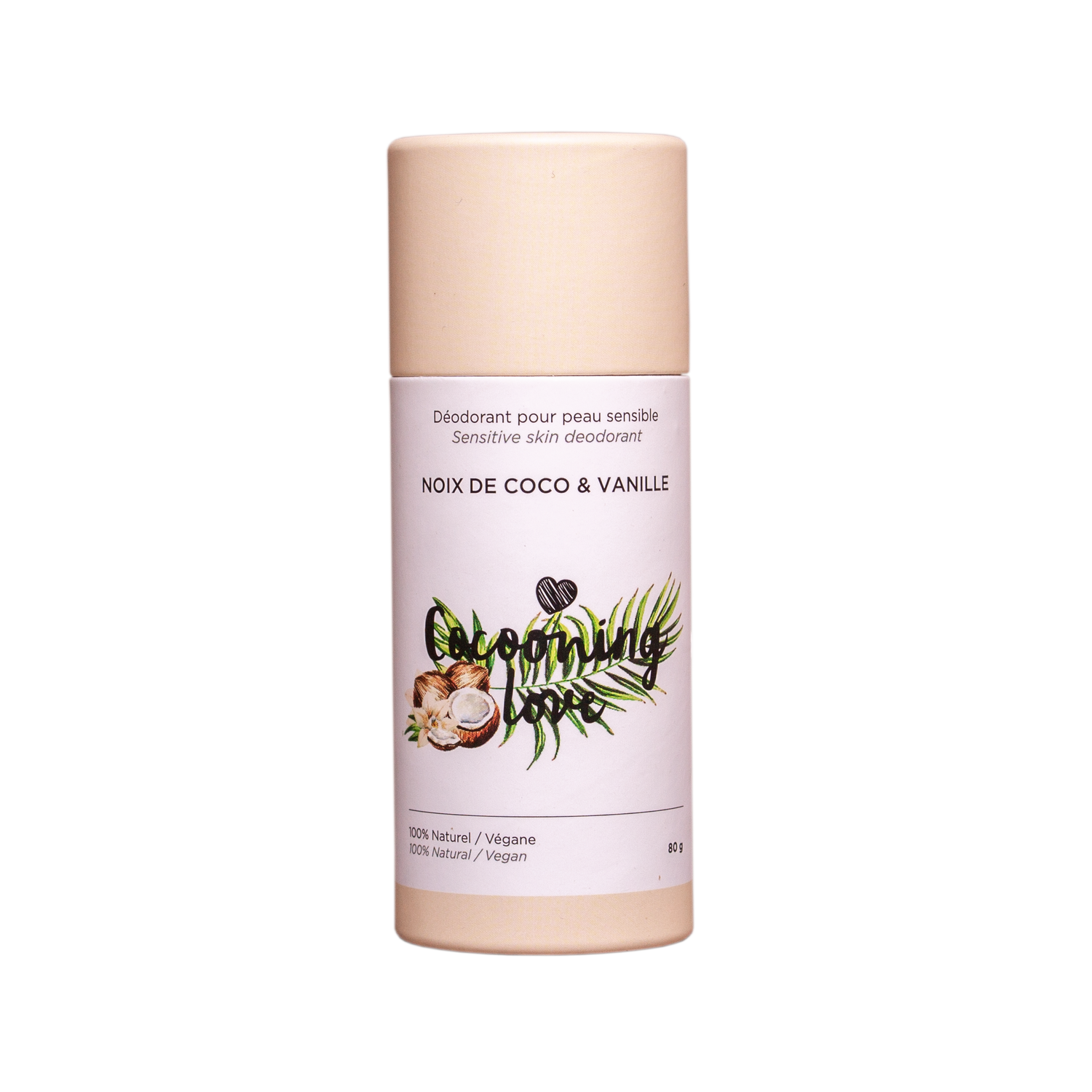 COCOONING LOVE - Déodorant végane Coconut & Vanille - Contenant en carton Recyclable - Déodorant | Samara & Co