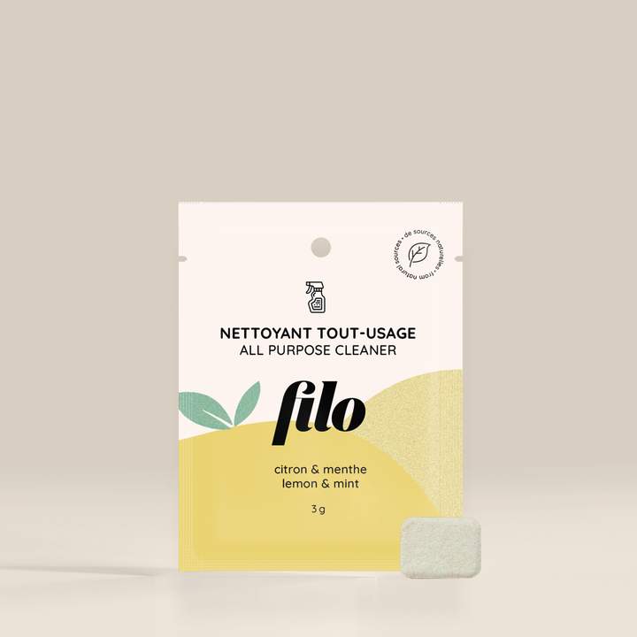 FILO - Pastille de nettoyant tout usage - Zéro plastique • Citron et Menthe