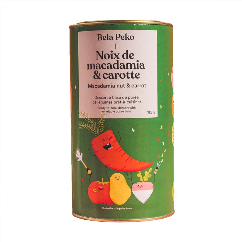 BELA PEKO - Noix de macadamia & carotte - Préparation de gâteau à base de purée de carotte