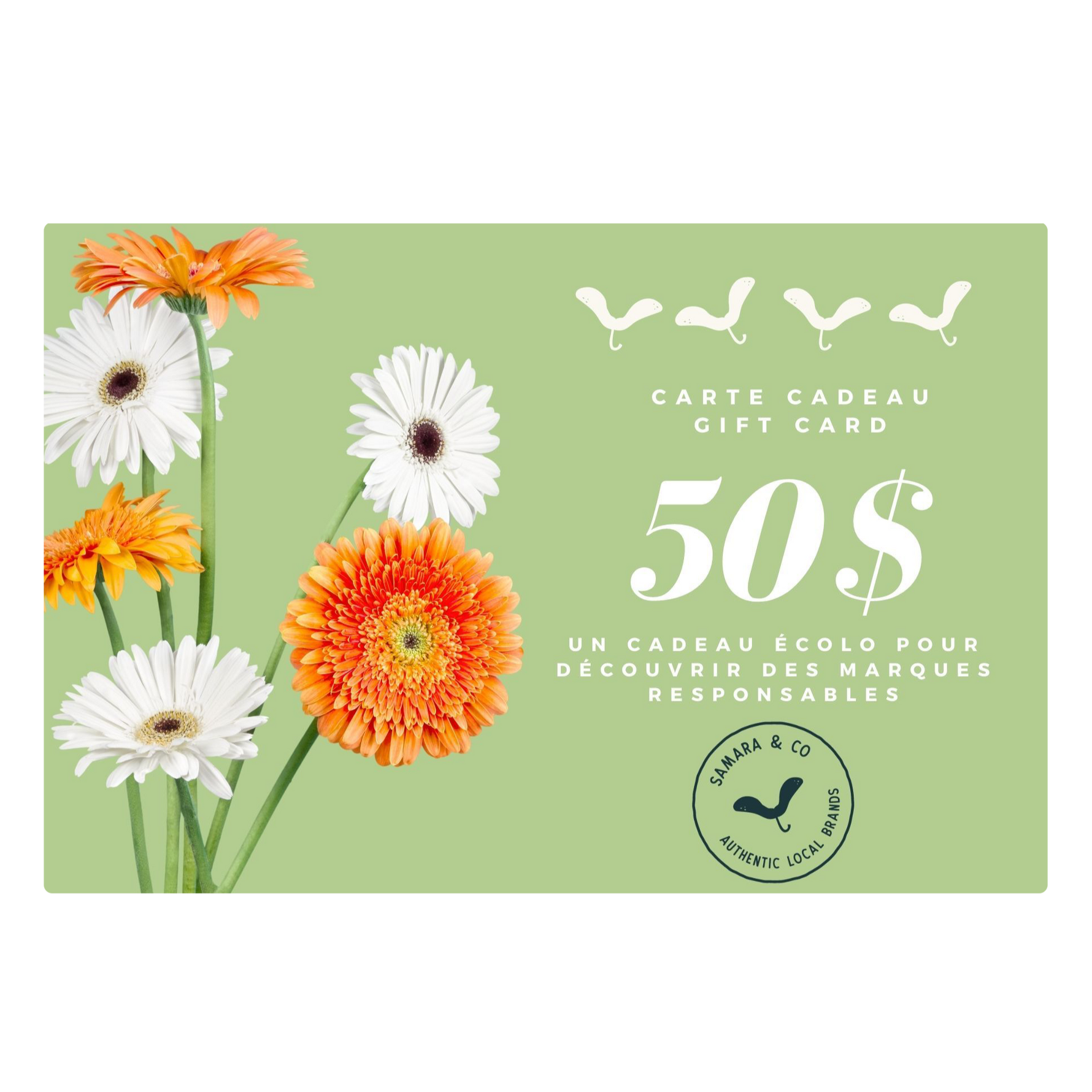 SAMARA & CO - Carte Cadeaux super écolo! - Carte Cadeaux | Samara & Co