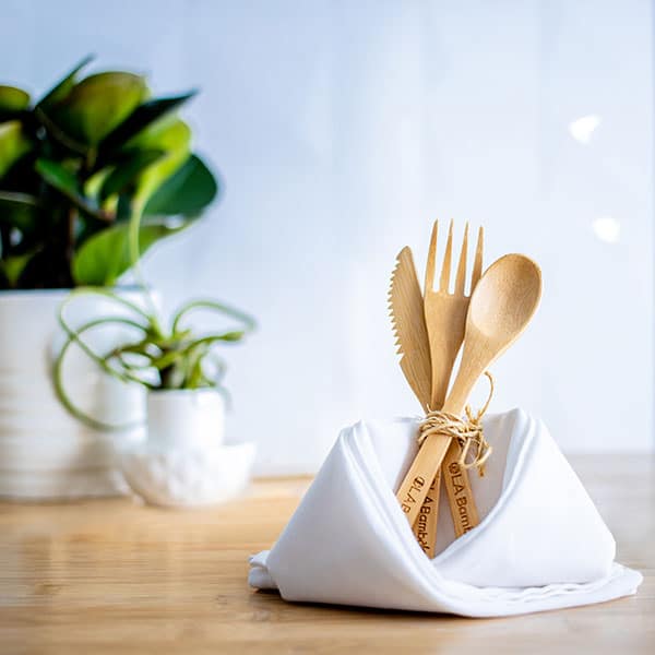 OLA BAMBOO - Ensemble - Ustensiles en bambou réutilisables - Accessoires Maison | Samara & Co