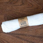 CHEEKS AHOY - Lingettes en chanvre et bambou - Paquet de 5 • Blanc