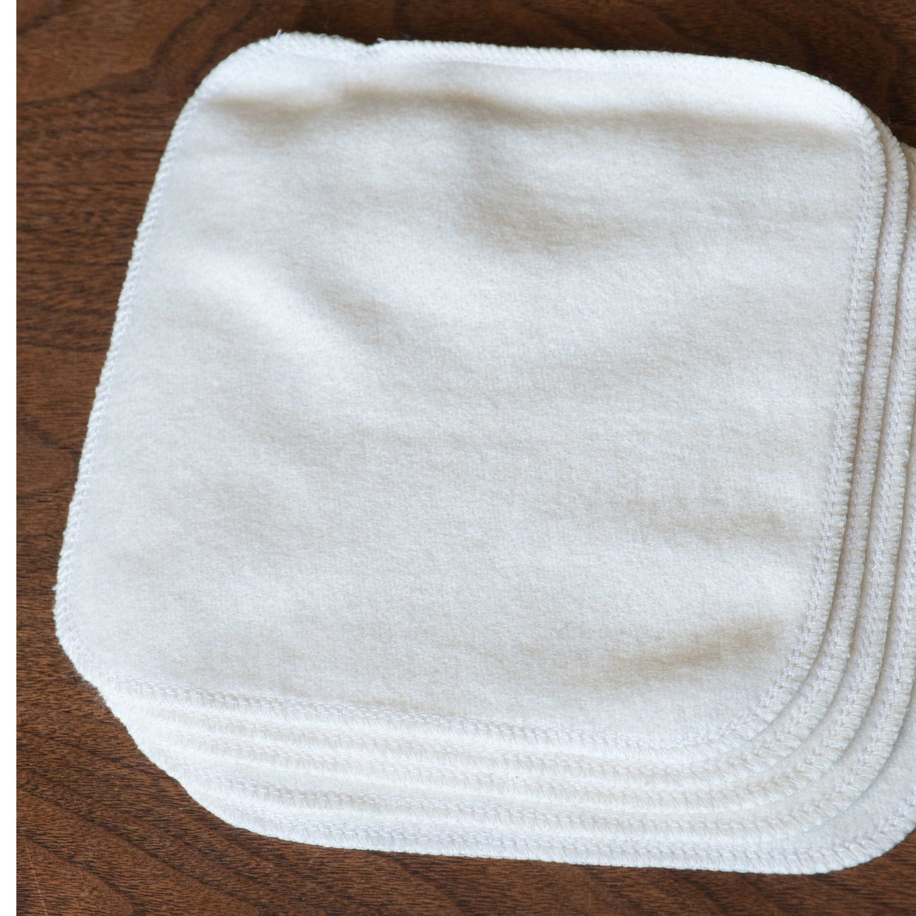 CHEEKS AHOY - Lingettes en chanvre et bambou - Paquet de 5 • Blanc