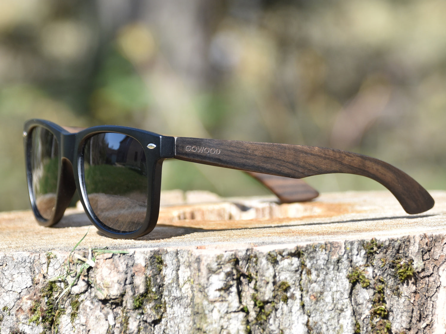 GOWOOD - Los Angeles - Lunettes de soleil en bois d’ébène avec verres noir polarisés - Lunettes de soleil | Samara & Co