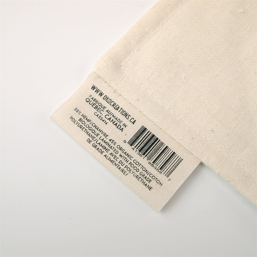 ÖKO CRÉATIONS - Sac à Pain Réutilisable de conservation - fait de Chanvre