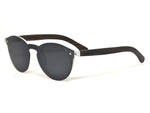 GOWOOD - Rio - Lunettes de soleil rondes en bois d’ébène avec verres polarisés une pièce gris foncé - Lunettes de soleil | Samara & Co