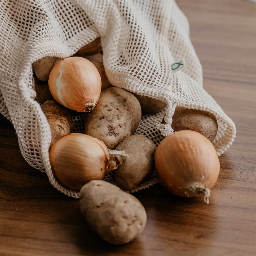 ÖKO CRÉATIONS - Sac à Fruits & Légumes en Filet Réutilisable - fabriqués au Québec
