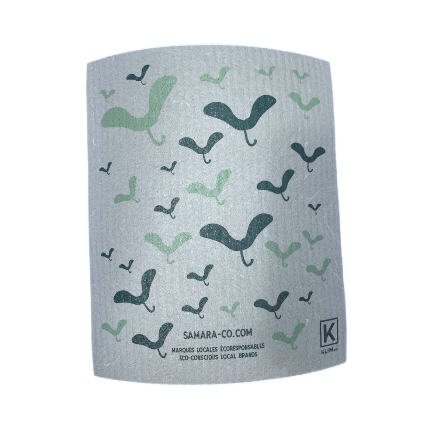 SAMARA & CO et KLIIN - Petit essuie-tout réutilisable compostable • Gris - Essuie-touts réutilisables | Samara & Co