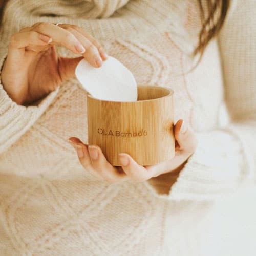 OLA BAMBOO - Coffret - Tampons démaquillants réutilisables - Accessoires soins | Samara & Co