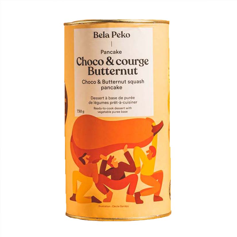 BELA PEKO - Courge butternut et de chocolat - Préparation de pancakes choco & courge butternut