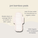 JONI - Serviette hygiénique - Bamboo organique  •  NUITÉE - Produits menstruels | Samara & Co