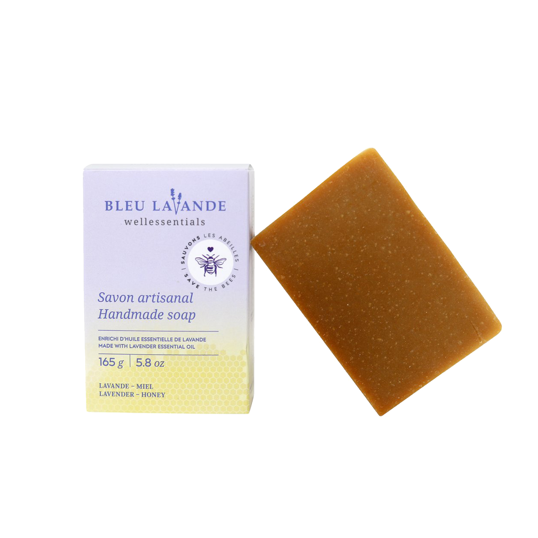 BLEU LAVANDE - Savon artisanal naturel Lavande-Miel - Soins corps | Samara & Co