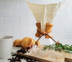 PINYON PRODUCTS - Filtre à café réutilisable en tissu - Mélange de chanvre et de coton bio • Méthode "Pour-Over" / Chemex® - Filtre à café | Samara & Co