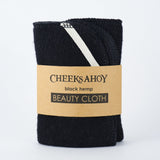 CHEEKS AHOY - Hemp and Organic Cotton Reusable Beauty Cloth • Black
