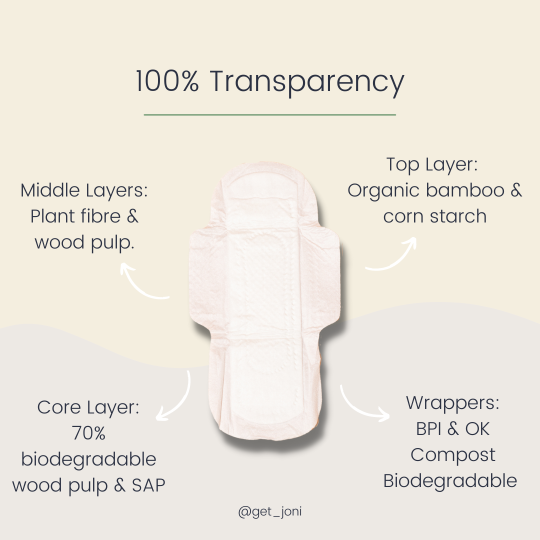 JONI - Serviette hygiénique - Bamboo organique  •  NUITÉE - Produits menstruels | Samara & Co