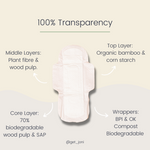 JONI - Serviette hygiénique - Bamboo organique  •  NUITÉE - Produits menstruels | Samara & Co