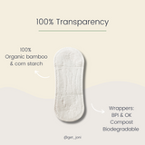 JONI - Serviette hygiénique - Bamboo organique  •  Protège-dessous - Produits menstruels | Samara & Co