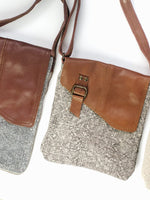 TERRA ORGANICA - Petit Sac Messenger fait de jute bio - Gris - Accessoires | Samara & Co
