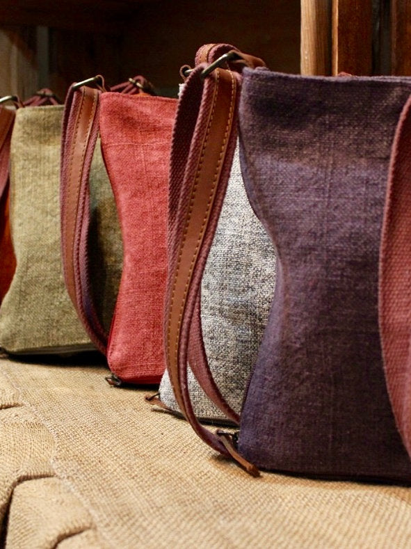 TERRA ORGANICA - Sac fait de jute bio extensible - Mini Amaranto - Bleu - Sac | Samara & Co