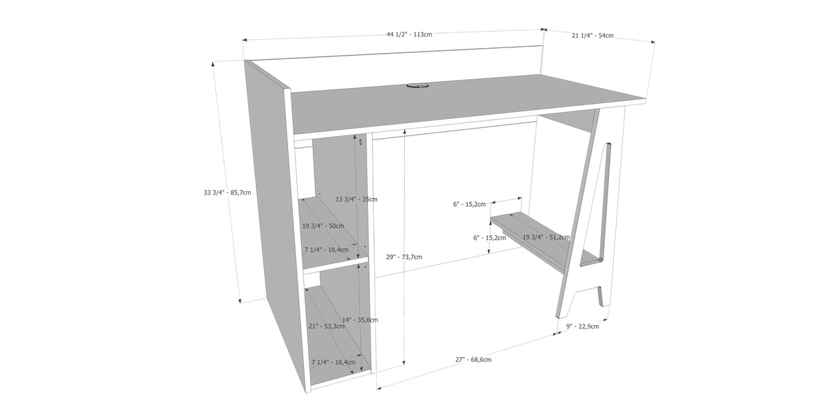 NEXERA - Bureau avec rangement - collection Atypik - fait au Québec - Maison | Samara & Co
