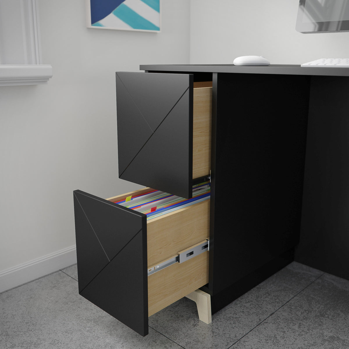 NEXERA - Bureau avec tiroirs - collection Atypik - fait au Québec - Maison | Samara & Co