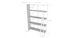 NEXERA - Bibliothèque à 4 tablettes de rangement - collection Atypik - fait au Québec - Maison | Samara & Co