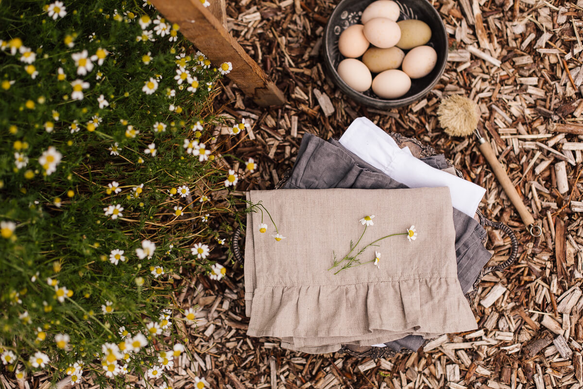 CASANNITA - Essuie-mains écologique - Linge à main lin avec garniture - Accessoire maison | Samara & Co