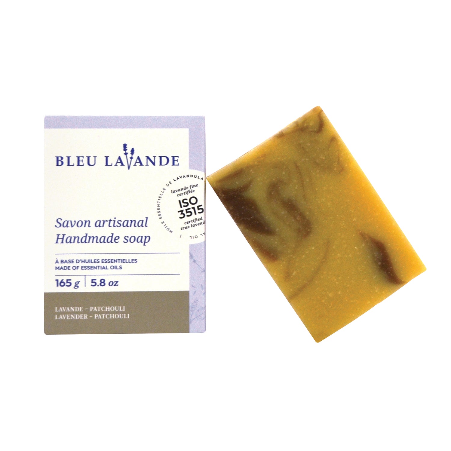 BLEU LAVANDE - Savon artisanal naturel Lavande-Patchouli - Soins corps | Samara & Co