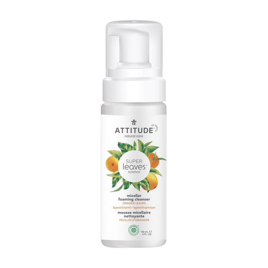 ATTITUDE - Super leaves™ - Mousse Micellaire Nettoyante - Feuilles d’oranger - Soins visage | Samara & Co