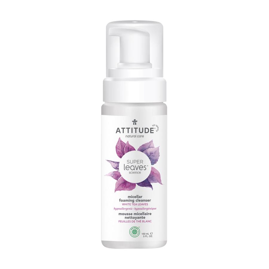 ATTITUDE - Super leaves™ - Mousse Micellaire Nettoyante - Feuilles de thé blanc - Soins visage | Samara & Co