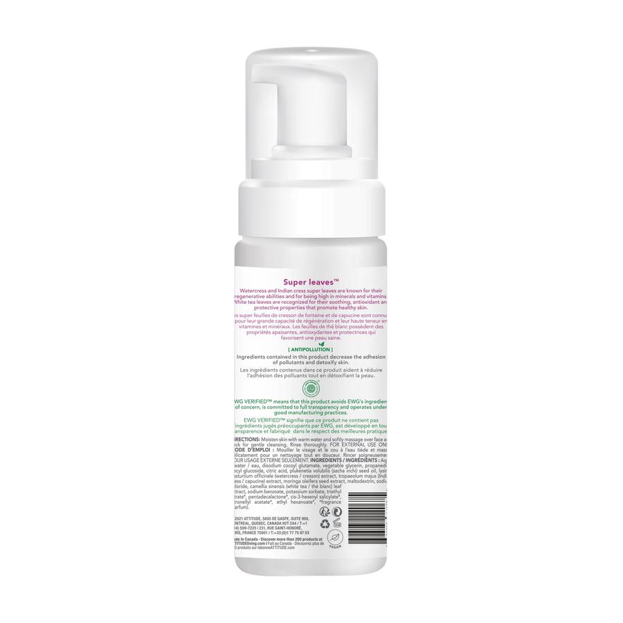 ATTITUDE - Super leaves™ - Mousse Micellaire Nettoyante - Feuilles de thé blanc - Soins visage | Samara & Co