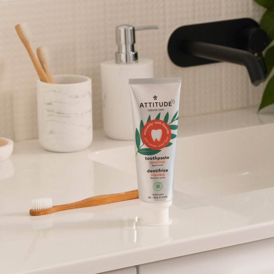 ATTITUDE - Dentifrice naturel Sensible avec Fluorure - Menthe verte - Dentifrice | Samara & Co
