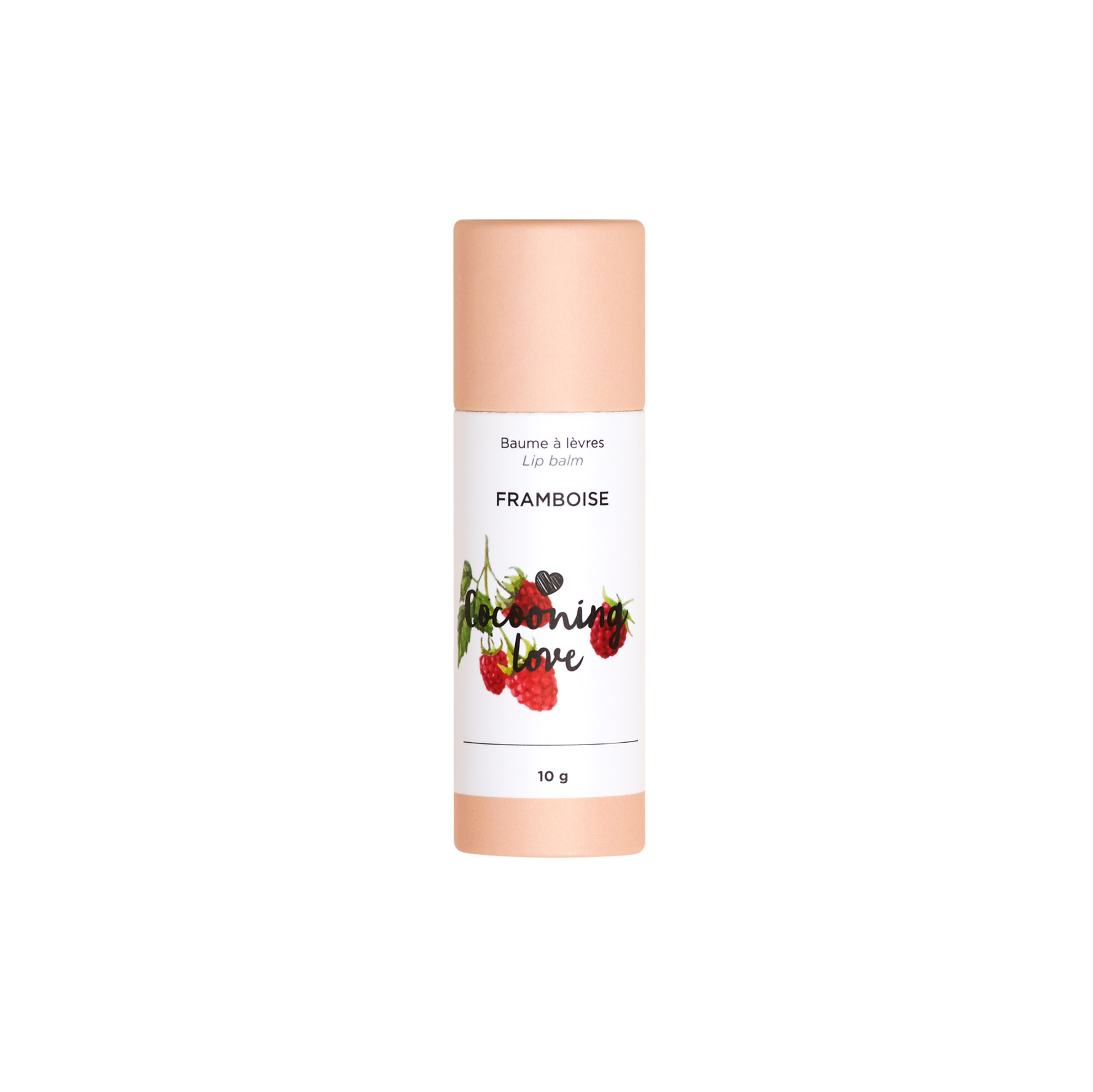 COCOONING LOVE - Baume à lèvres végane Framboise - Contenant en carton Recyclable - Baume à lèvres | Samara & Co