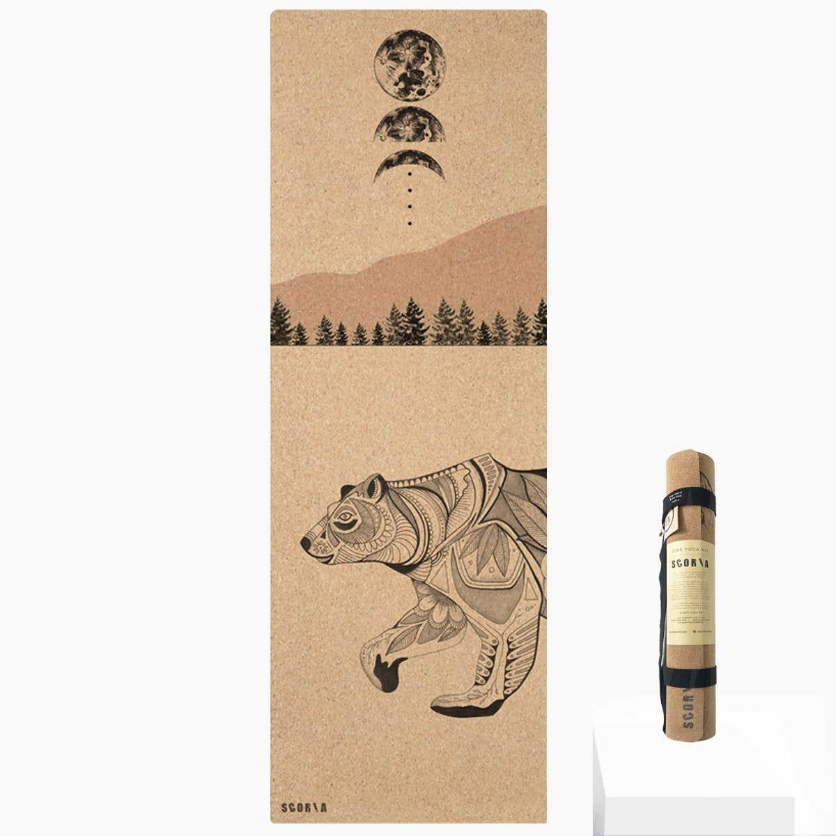 SCORIA WORLD - Tapis de yoga en liège - naturellement anti-microbien •  Ours 3.5MM - Tapis de Yoga | Samara & Co