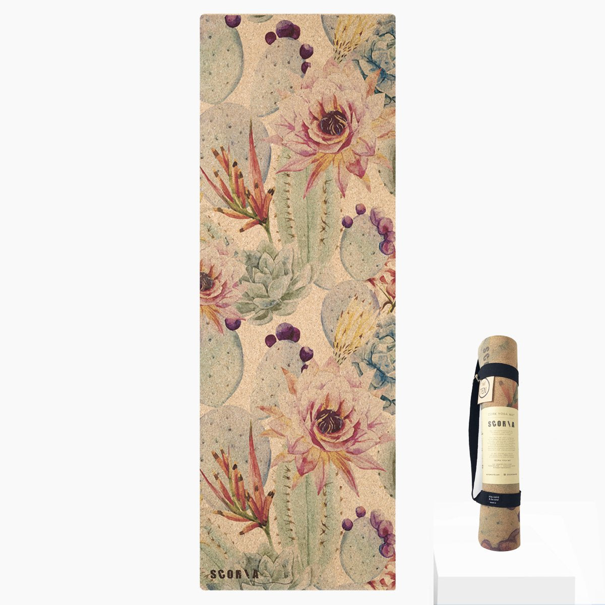 SCORIA WORLD - Tapis de yoga en liège - naturellement anti-microbien •  Botaniques 4.5MM - Tapis de Yoga | Samara & Co