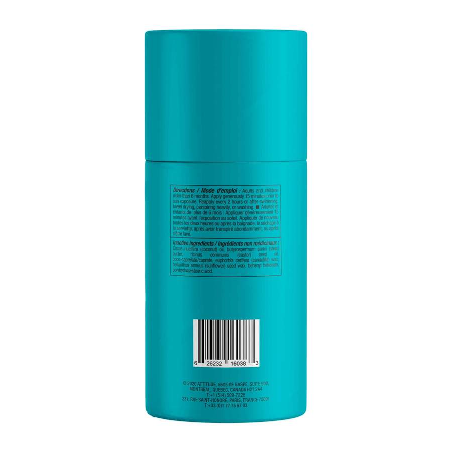 ATTITUDE - Bâton solaire minéral sans plastique FPS 30 – Enfants – Sans odeur - Contenant en carton biodégradable - Soins corps | Samara & Co