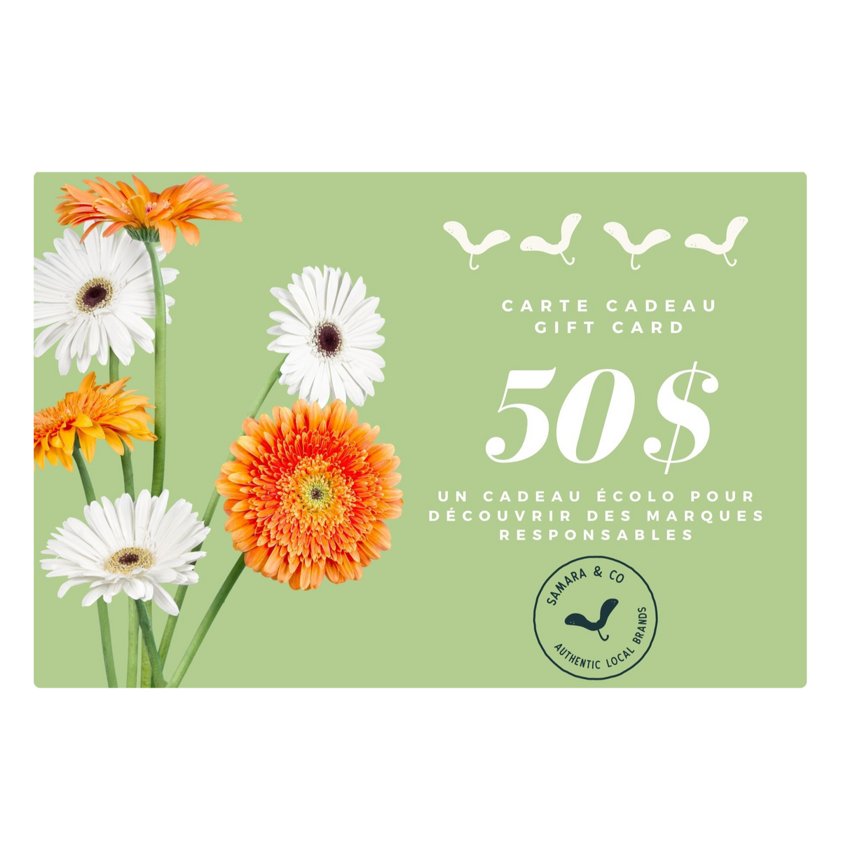 SAMARA & CO - Carte Cadeaux super écolo! - Carte Cadeaux | Samara & Co