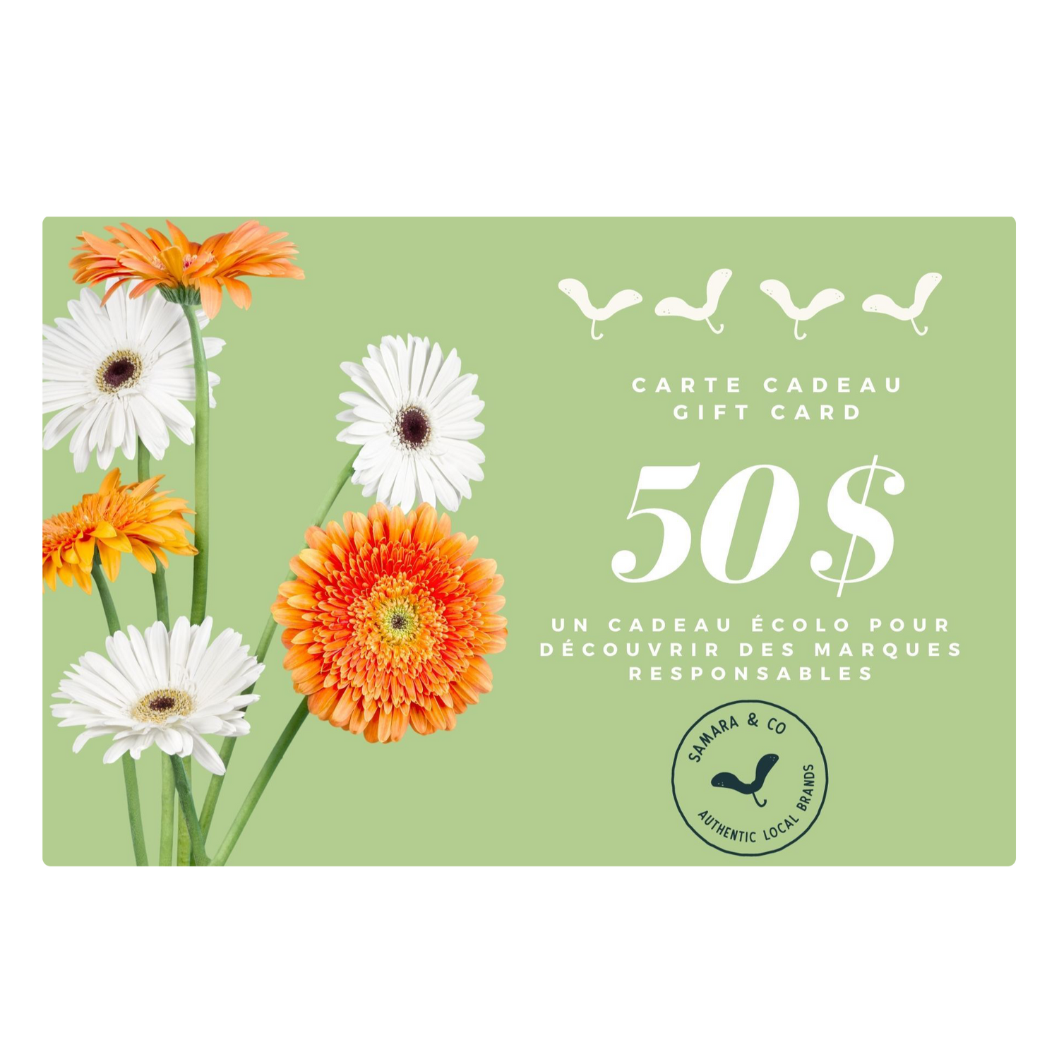 SAMARA & CO - Carte Cadeaux super écolo! - Carte Cadeaux | Samara & Co