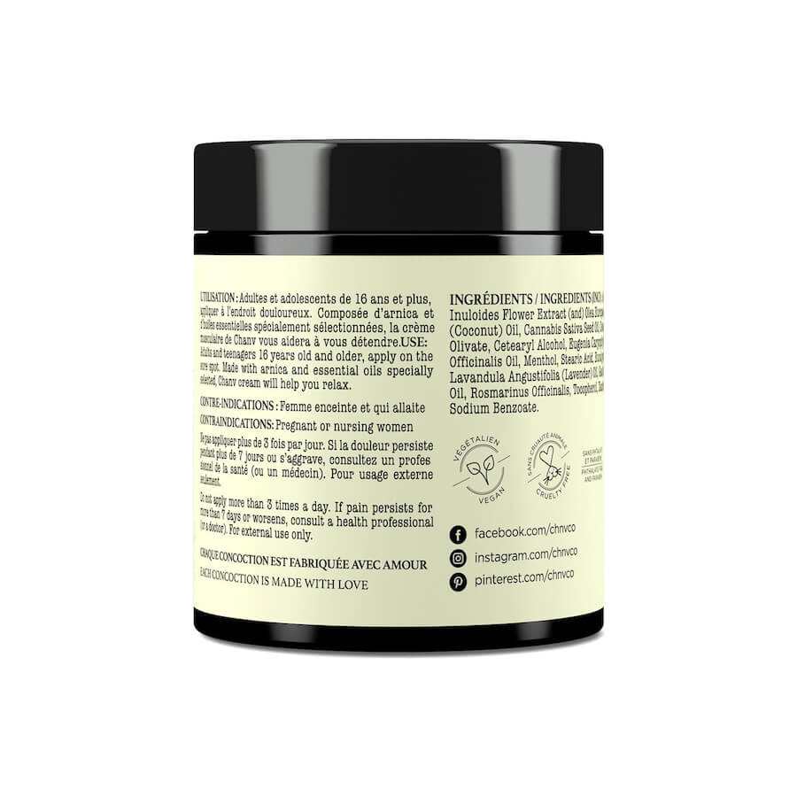 CHANV - Crème musculaire - Arnica et Copaiba Balsam  - Végétalien - Soins corps | Samara & Co