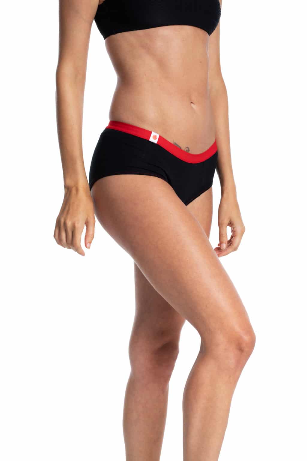 MME L'OVARY - Culottes menstruelles de jour - La Shorty & 3 serviettes - Fibre naturelle - Culotte menstruelle | Samara & Co
