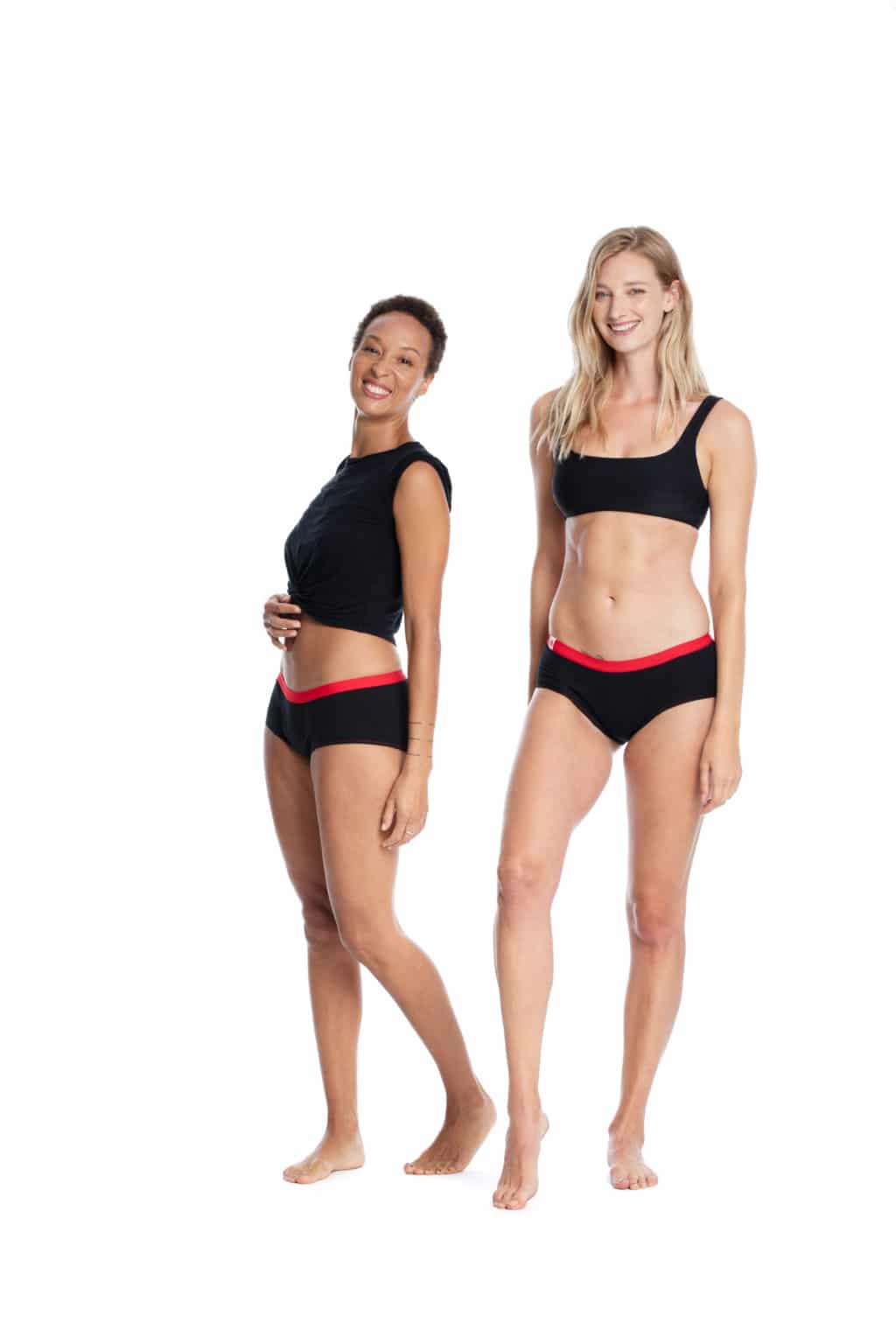 MME L'OVARY - Culottes menstruelles de jour - La Shorty & 3 serviettes - Fibre naturelle - Culotte menstruelle | Samara & Co