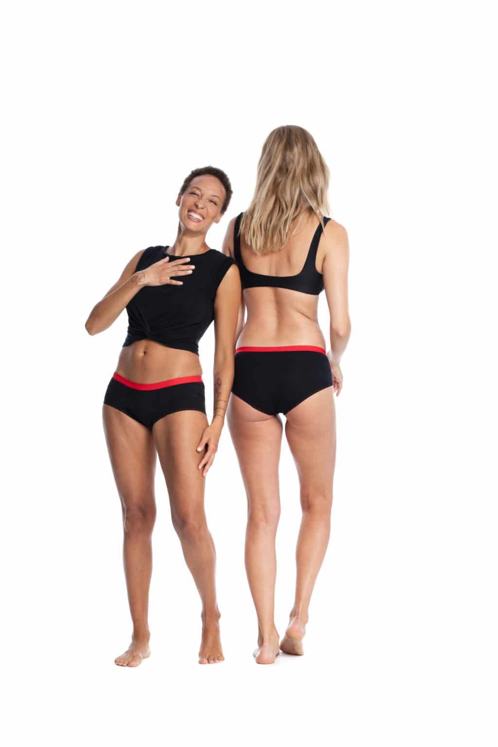 MME L'OVARY - Culottes menstruelles de jour - La Shorty & 3 serviettes - Fibre naturelle - Culotte menstruelle | Samara & Co