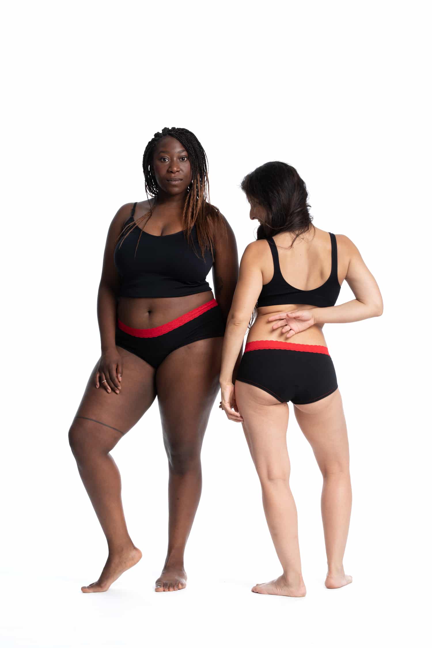 MME L'OVARY - Culottes menstruelles de jour - La Dentelle & 3 serviettes - Fibre naturelle - Culotte menstruelle | Samara & Co