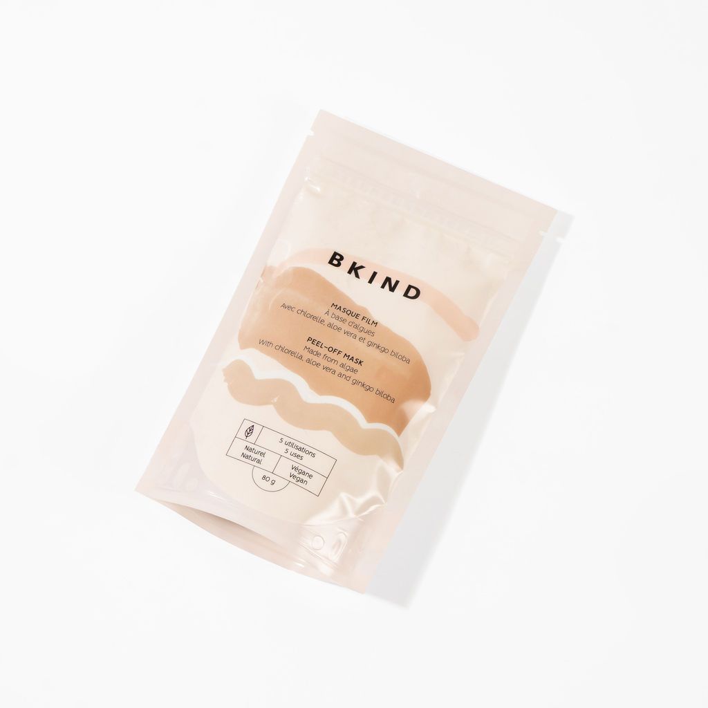 BKIND - Masque film à base d'algues - Chlorelle, Aloe vera et Ginkgo biloba - Vegan
