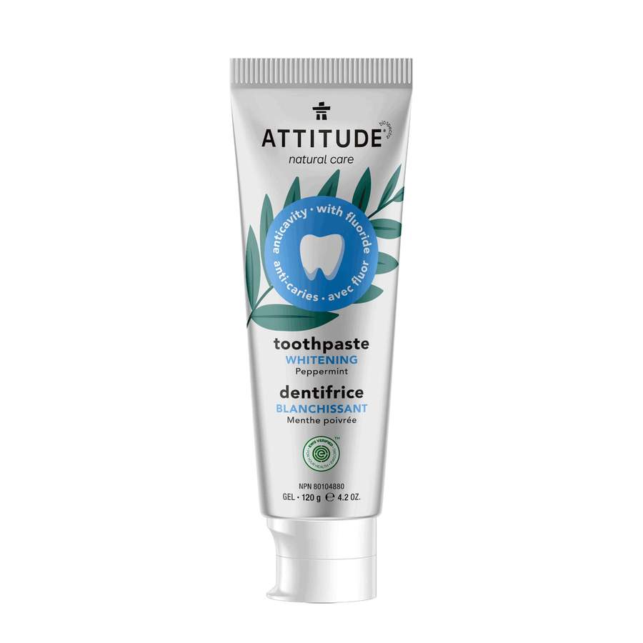 ATTITUDE - Dentifrice naturel Blanchissant avec Fluorure - Menthe poivrée - Dentifrice | Samara & Co